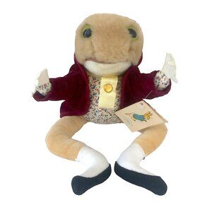 Vintage JEREMY FISHER FROG Plush 1982 Eden Toys Beatrix Potter Peter Rabbit
